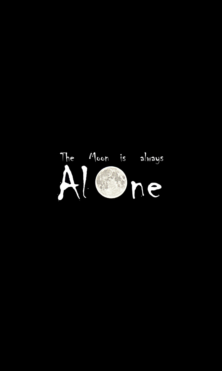 Обои Moon Is Always Alone 768x1280