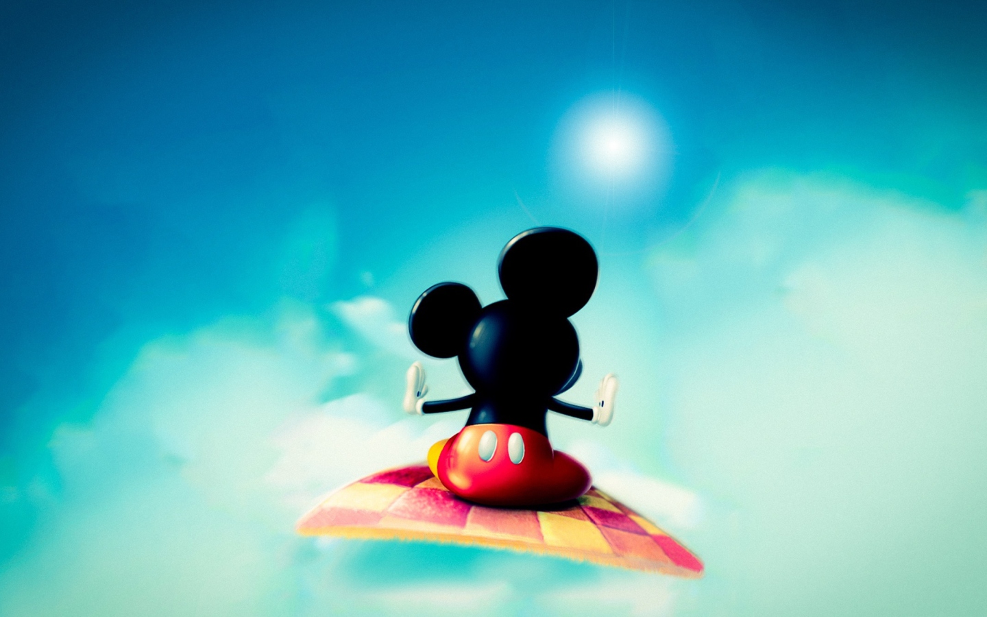 Sfondi Mickey Mouse Flying In Sky 1440x900