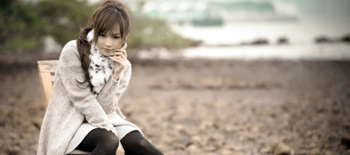 Fondo de pantalla Cute Asian Girl 720x320