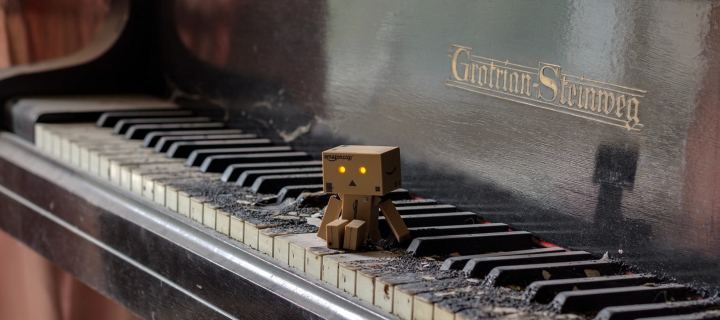 Das Danbo Pianist Wallpaper 720x320