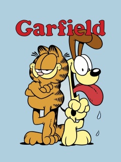 Обои Garfield Cartoon 240x320