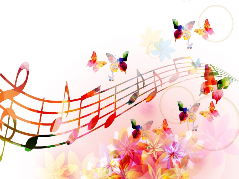 Fondo de pantalla Rainbow Music 800x600