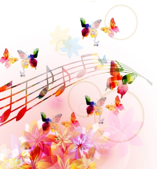 Kostenloses Rainbow Music Wallpaper für iPad Air