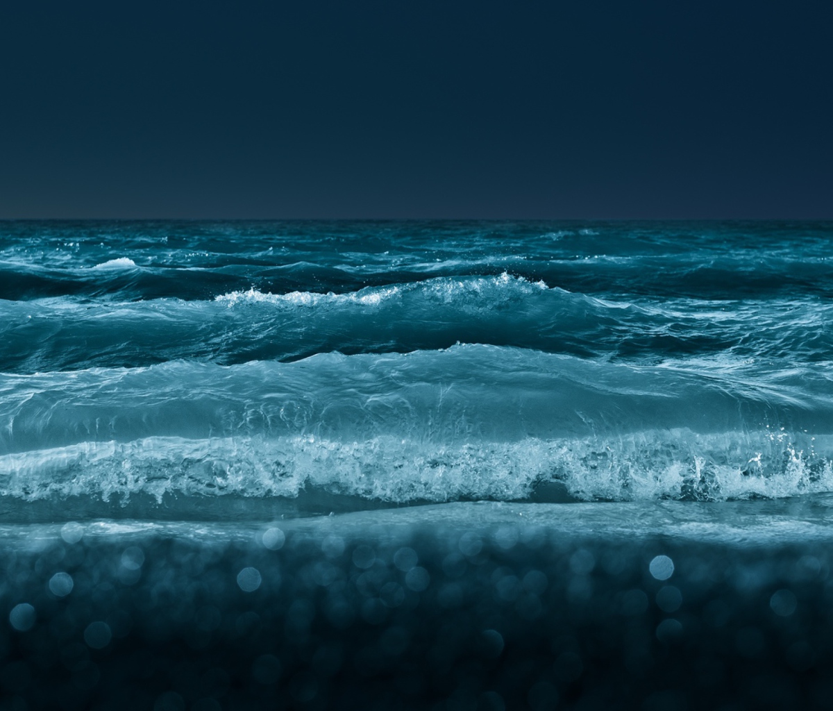 Screenshot №1 pro téma Big Blue Waves At Night 1200x1024