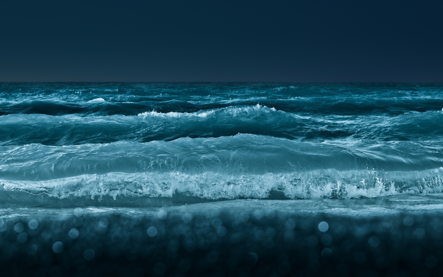 Screenshot №1 pro téma Big Blue Waves At Night 1440x900
