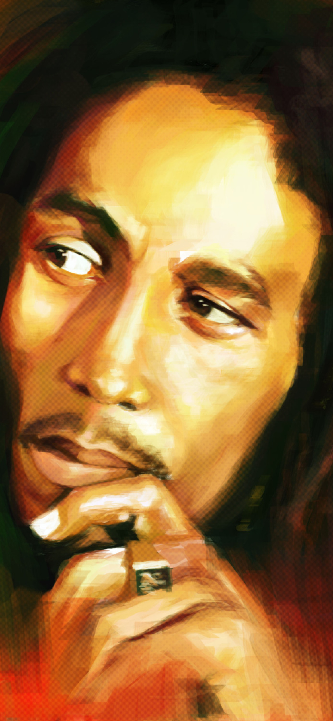 How to Draw/Paint Bob Marley Portrait Step by Step - YouTube