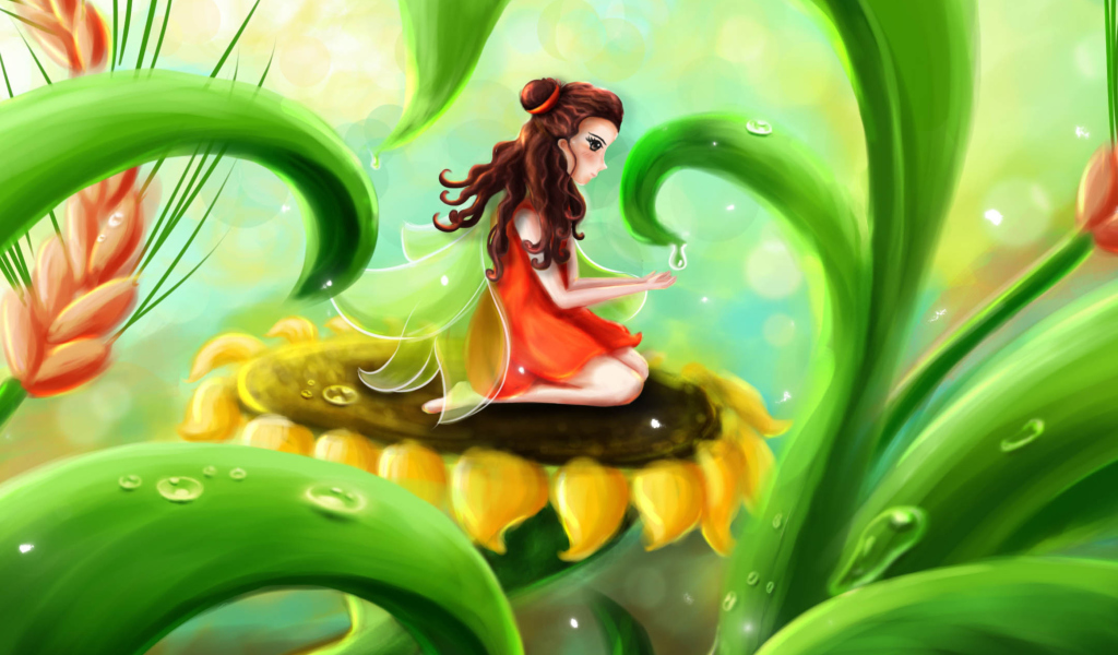Das Fairy Girl Wallpaper 1024x600