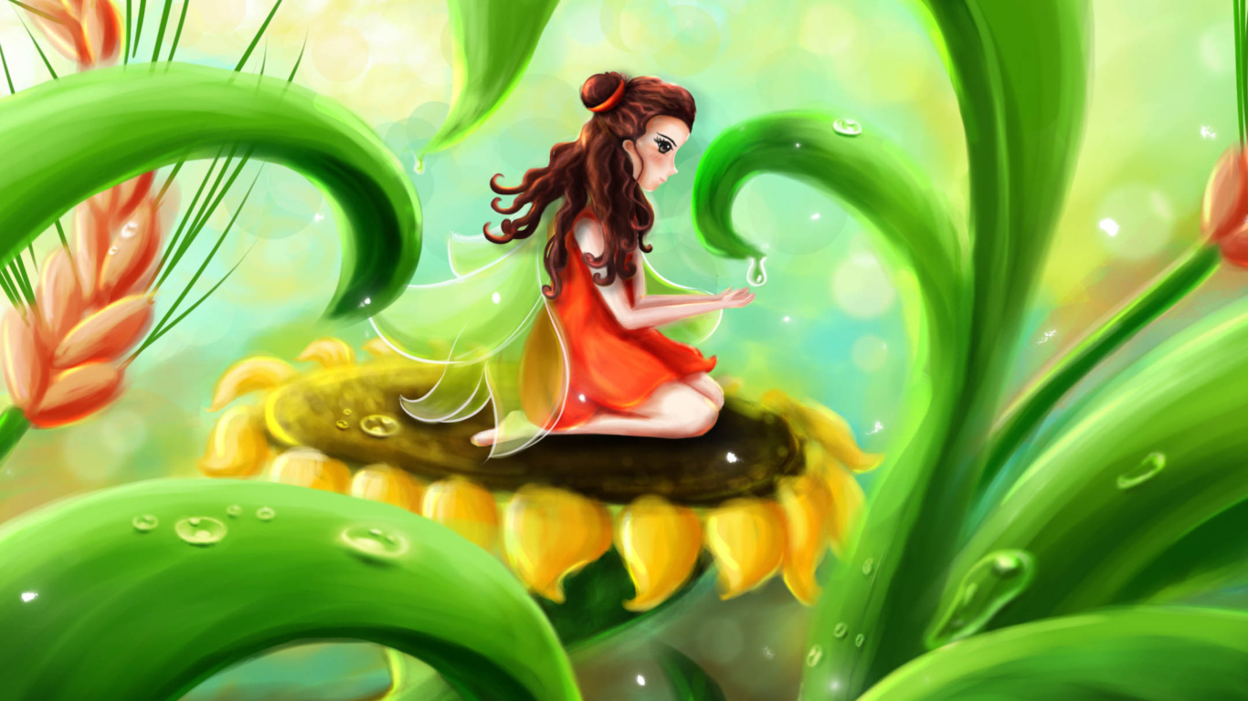 Das Fairy Girl Wallpaper 1366x768