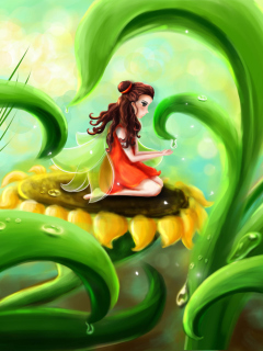 Das Fairy Girl Wallpaper 240x320