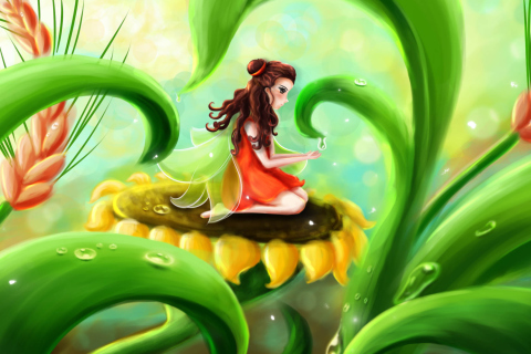 Fairy Girl wallpaper 480x320