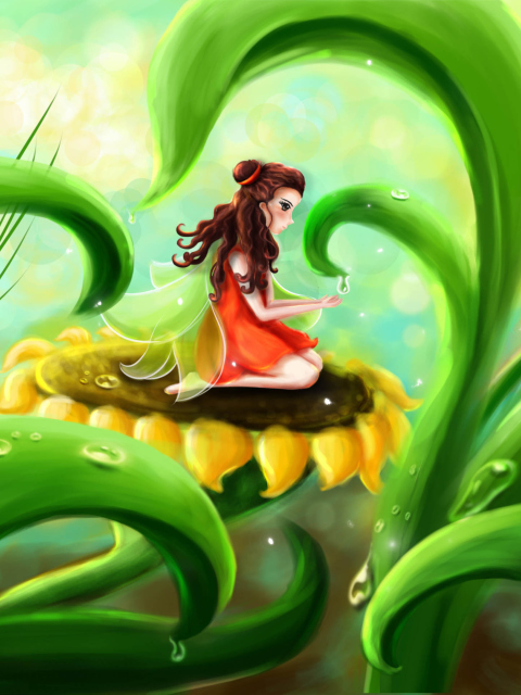 Das Fairy Girl Wallpaper 480x640