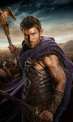 Das Spartacus star Liam McIntyre Wallpaper 240x400
