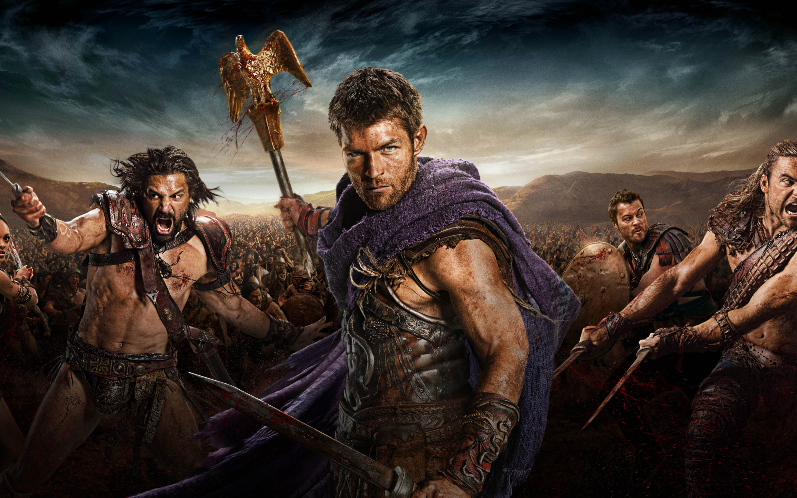 Das Spartacus star Liam McIntyre Wallpaper 2560x1600