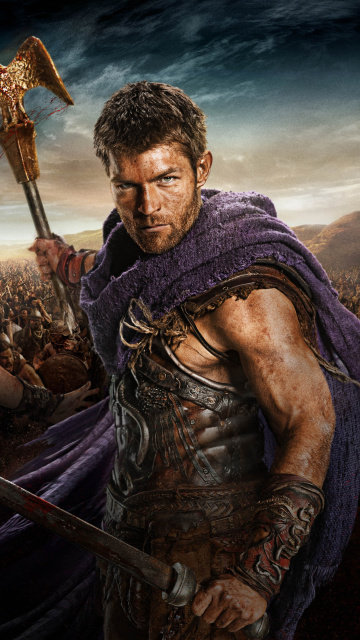 Fondo de pantalla Spartacus star Liam McIntyre 360x640