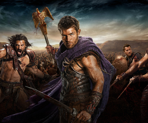 Sfondi Spartacus star Liam McIntyre 480x400