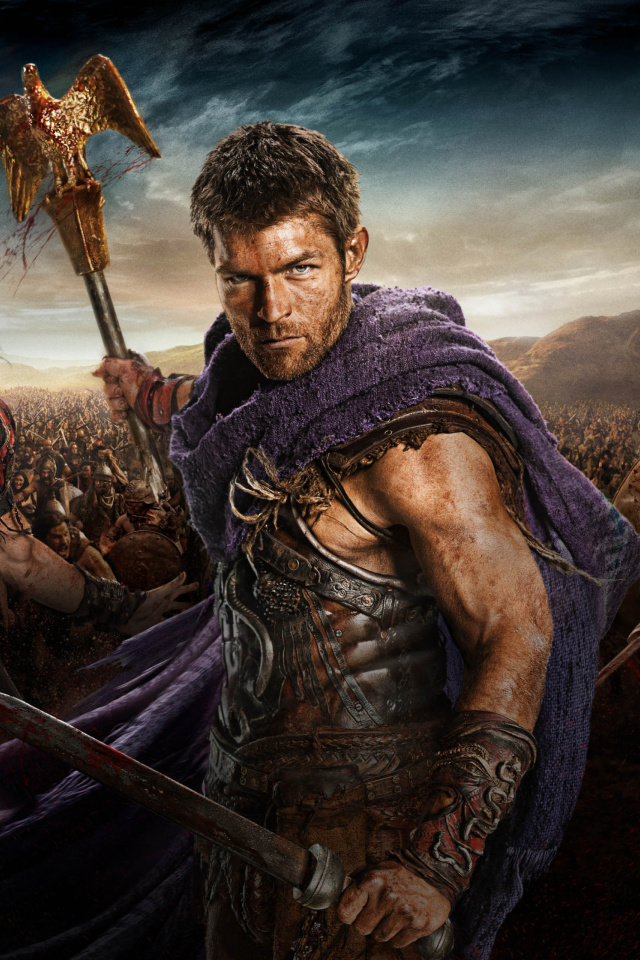 Spartacus star Liam McIntyre wallpaper 640x960