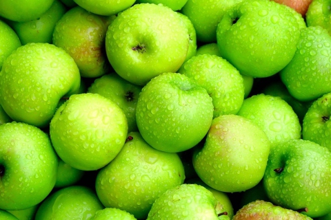Das Green Apples Wallpaper 480x320