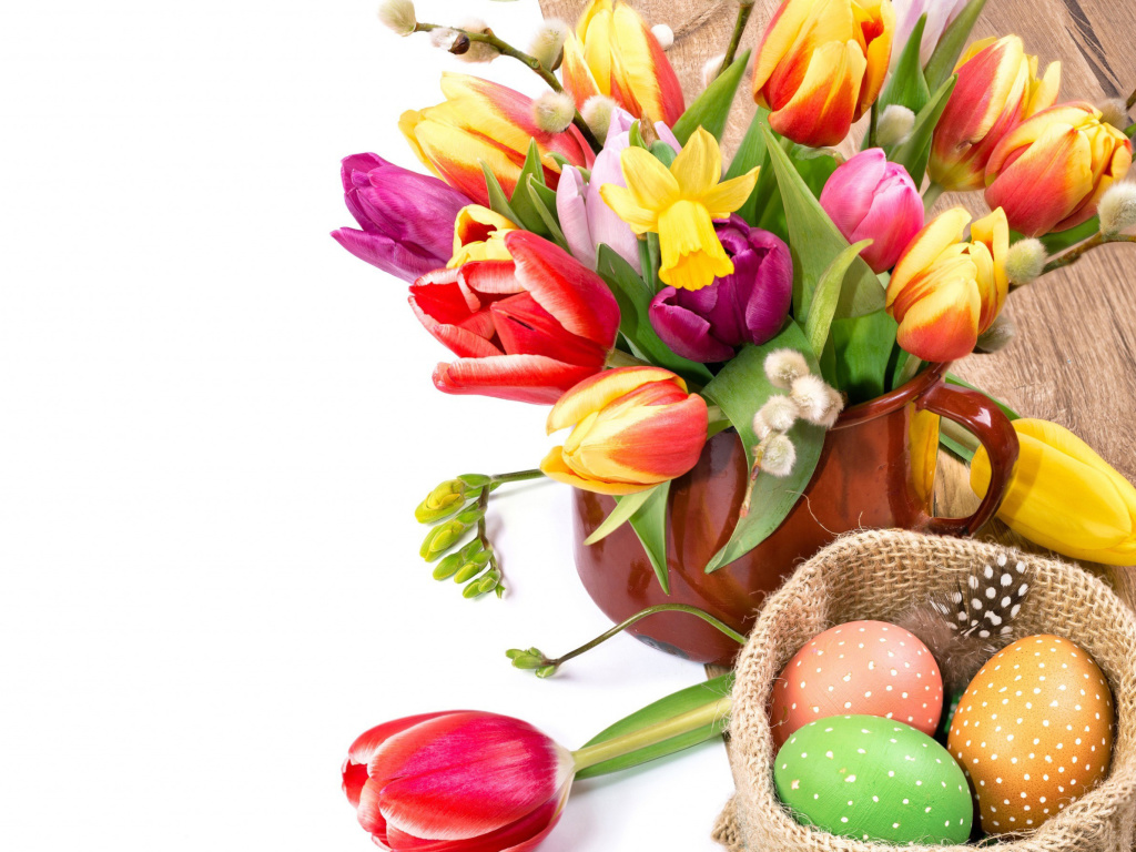 Обои Freshness Tulips 1024x768