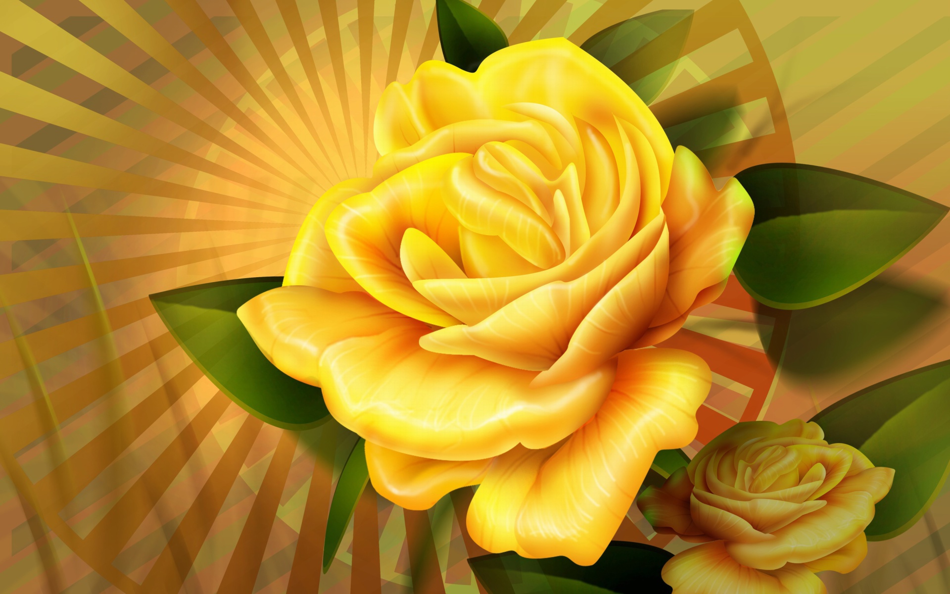 Two yellow flowers wallpaper 1920x1200