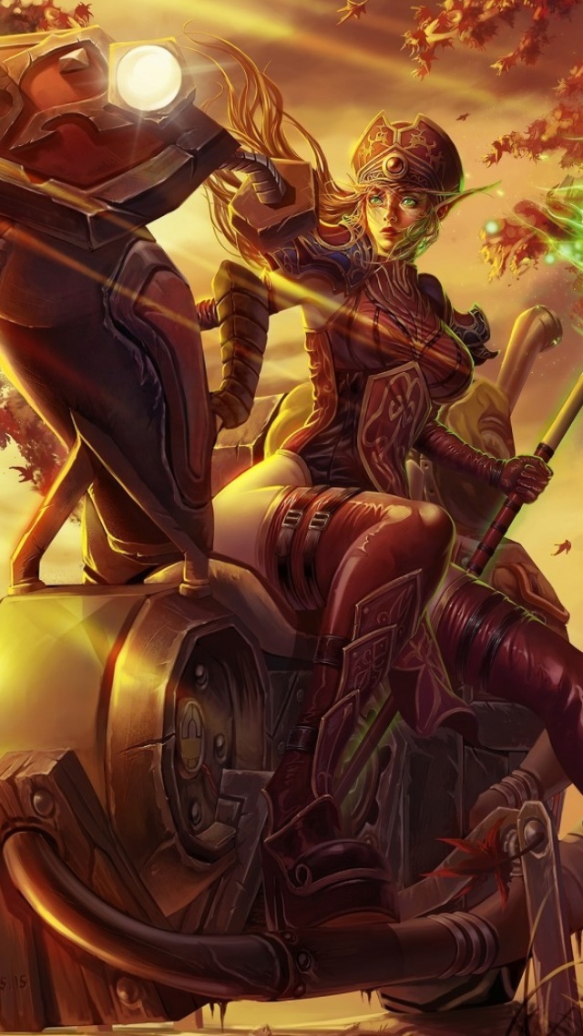 Das Blood Elf World of Warcraft Wallpaper 640x1136