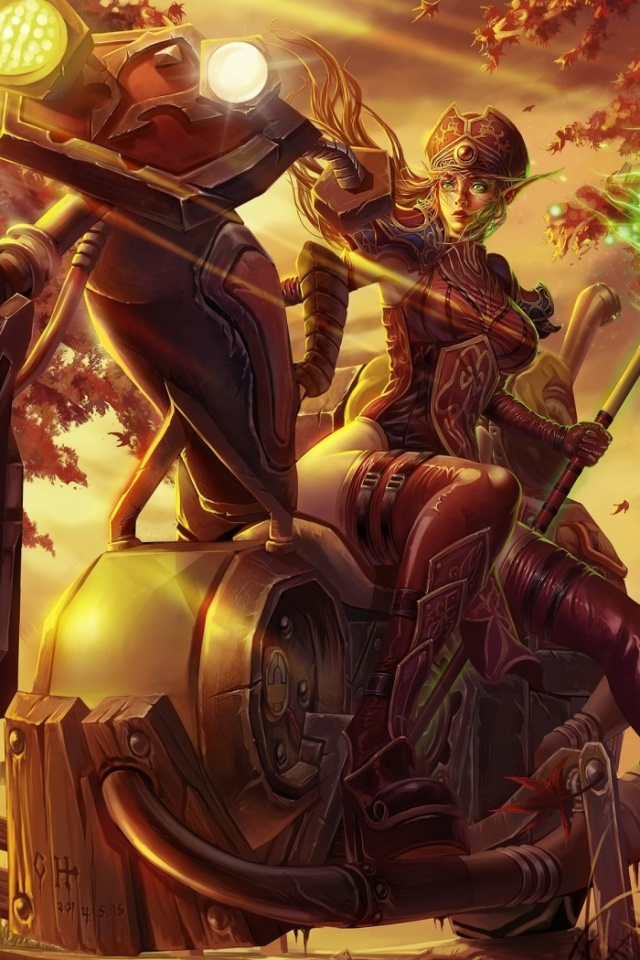 Das Blood Elf World of Warcraft Wallpaper 640x960