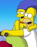 Das The Simpsons Cartoon Wallpaper 128x160