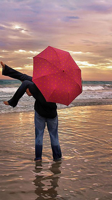 Love At The Beach wallpaper 360x640