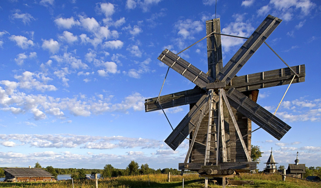 Screenshot №1 pro téma Kizhi Island with wooden Windmill 1024x600