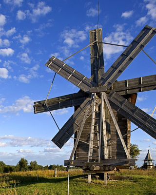 Kizhi Island with wooden Windmill sfondi gratuiti per Nokia X2-02