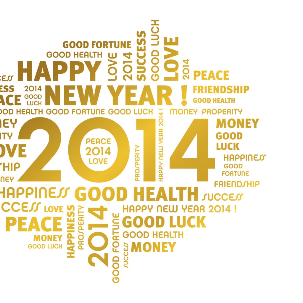 Das New Year 2014 Wallpaper 1024x1024
