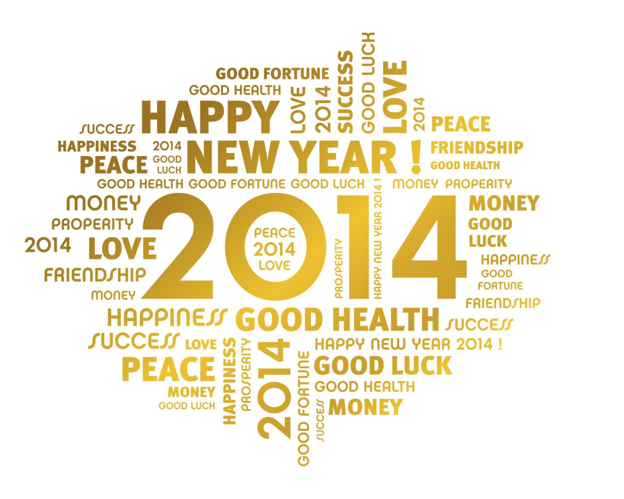 Das New Year 2014 Wallpaper 1280x1024