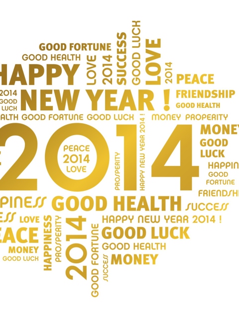 Fondo de pantalla New Year 2014 480x640