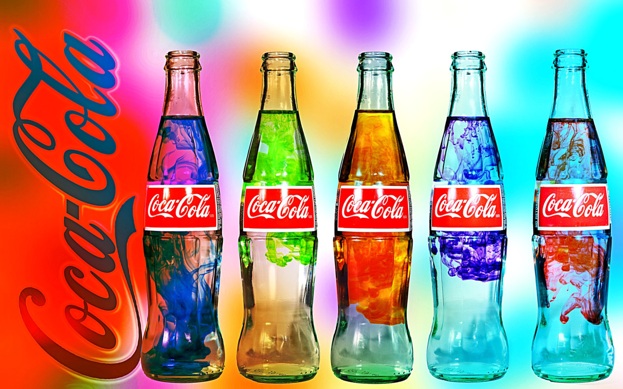 Das Coca Cola Bottles Wallpaper 1280x800