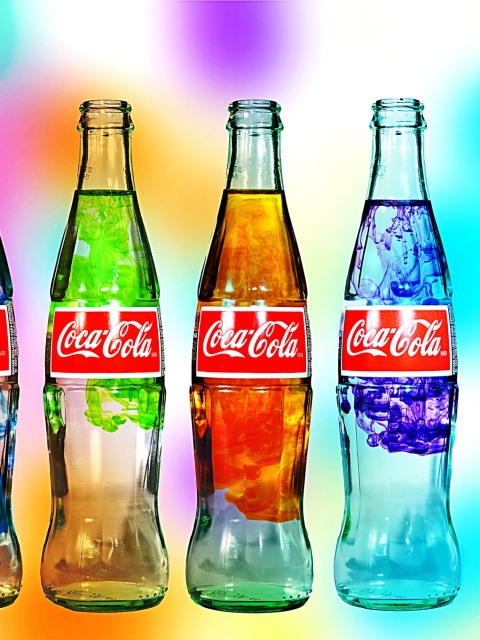 Das Coca Cola Bottles Wallpaper 480x640