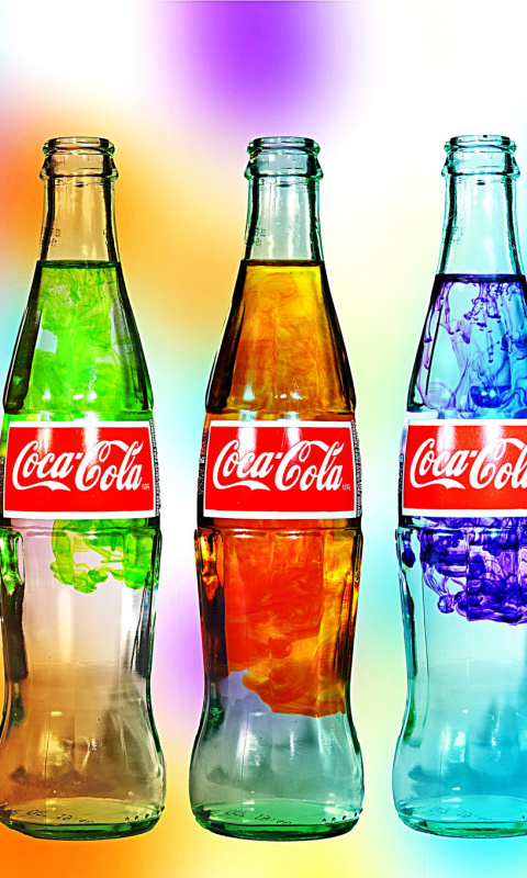 Coca Cola Bottles wallpaper 480x800