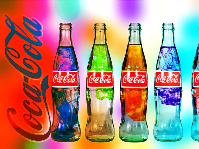 Das Coca Cola Bottles Wallpaper 640x480