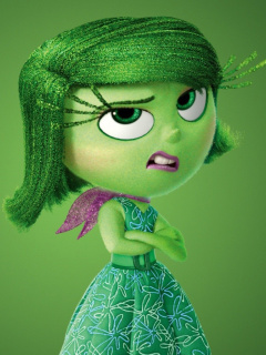 Sfondi Disgust from Inside Out Cartoon 240x320
