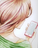 Обои Girl with Phone 128x160