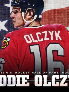 Eddie Olczyk Chicago Blackhawks screenshot #1 240x320
