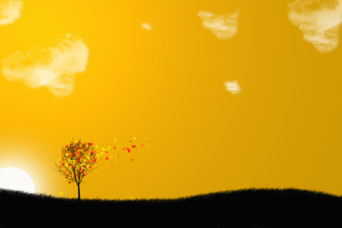 Screenshot №1 pro téma Golden Autumn Illustration 480x320