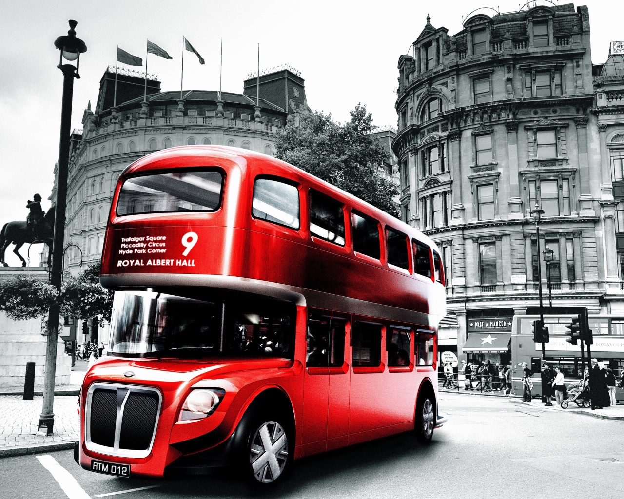 Das Double Decker English Bus Wallpaper 1280x1024