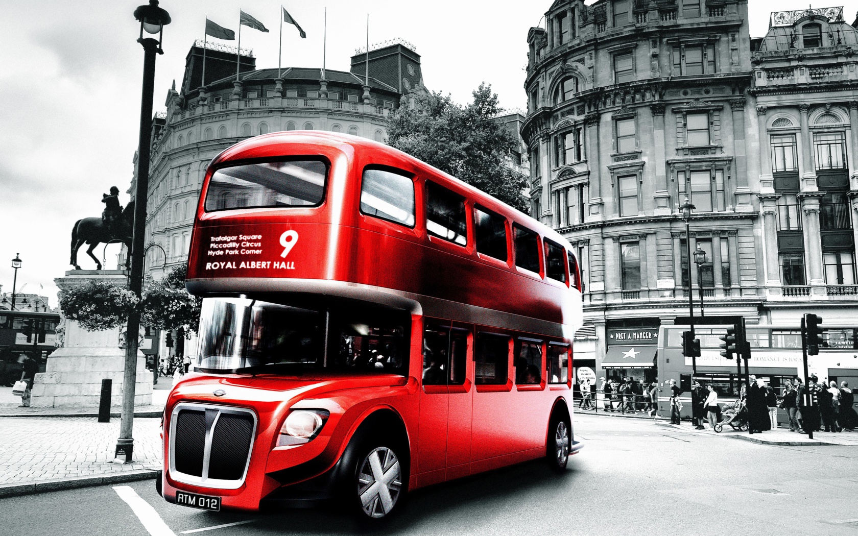 Das Double Decker English Bus Wallpaper 1680x1050