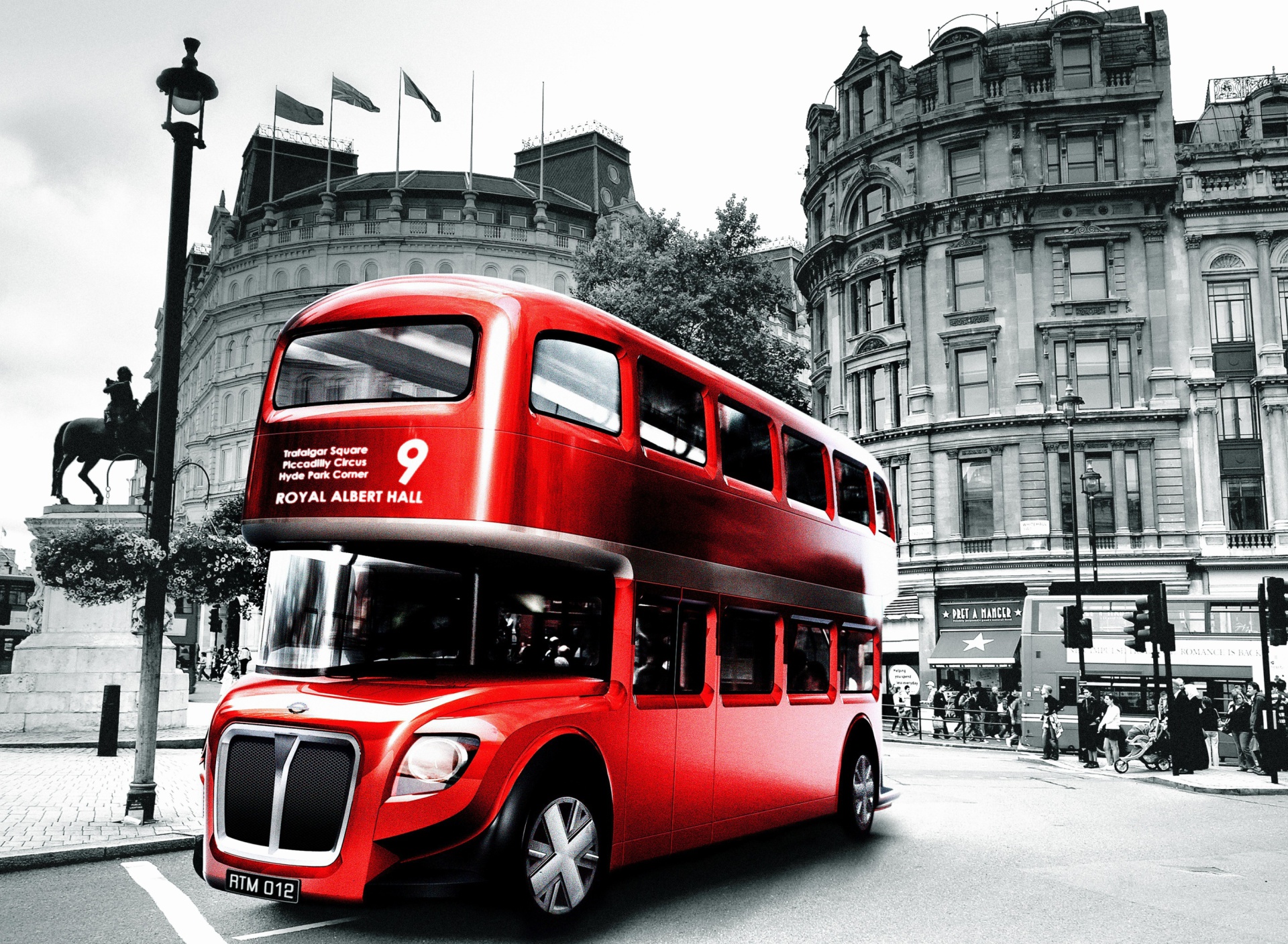 Double Decker English Bus wallpaper 1920x1408