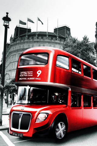 Das Double Decker English Bus Wallpaper 320x480