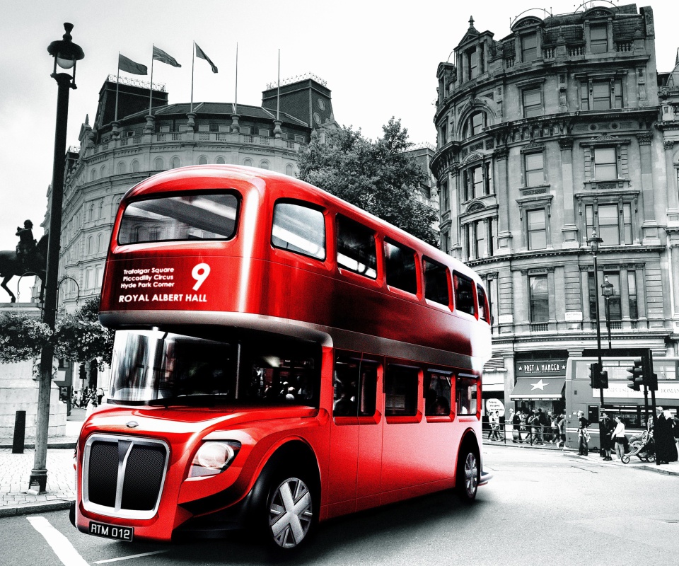 Das Double Decker English Bus Wallpaper 960x800