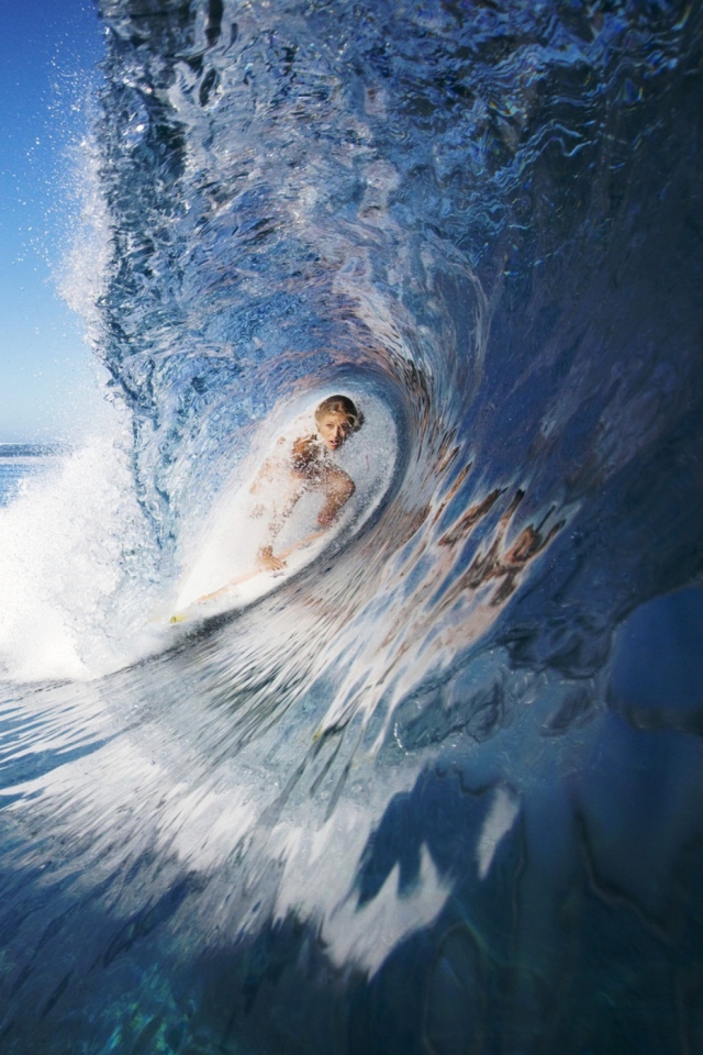 Female Surfer wallpaper 640x960