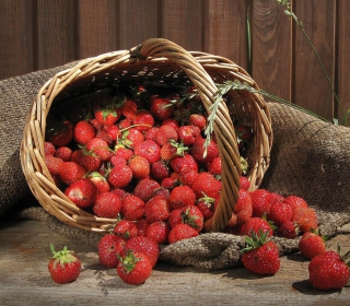 Kostenloses Strawberry Basket Wallpaper für 1024x1024