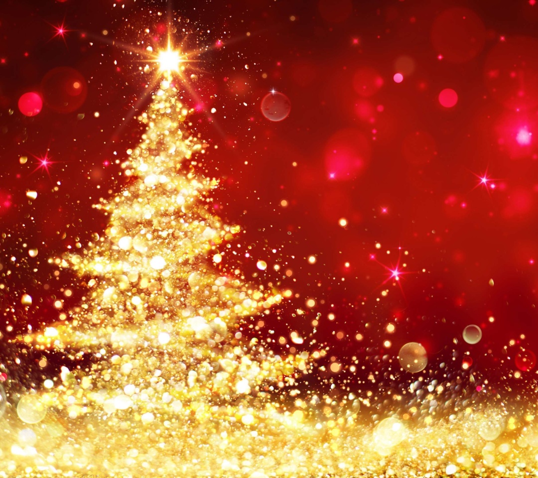 Das Christmas Tree Backdrop Wallpaper 1080x960