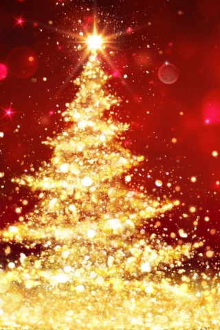 Sfondi Christmas Tree Backdrop 320x480