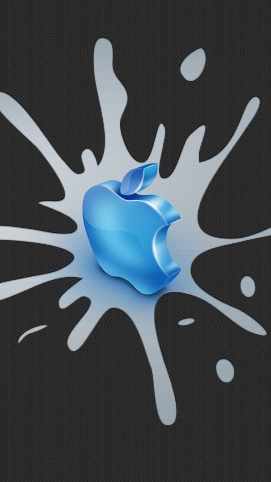 Blue Apple Logo Wallpaper for iPhone 8 Plus